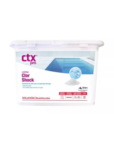 CTX 200 GR. ClorShock Cloro granulado rápido 10Kg. 08624