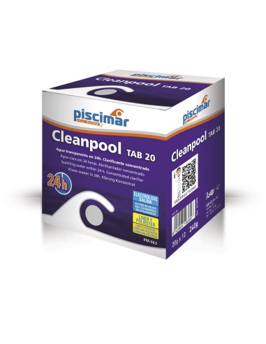 Floculante abrillantador Cleanpool TAB 20 Piscimar 5 ud. 202170