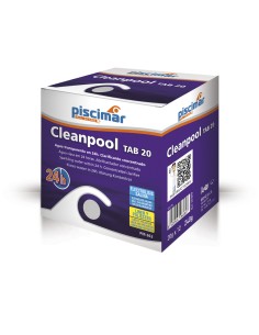 Floculante abrillantador Cleanpool TAB 20 Piscimar 100 ud. 201931