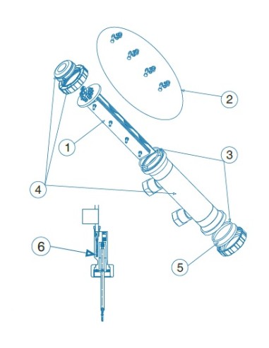 Repuesto electrodo D-40/50EX IDEGIS. R-114