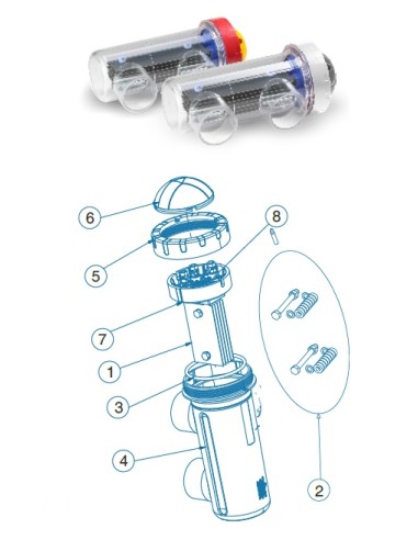 Electrodo célula DT12 IDEGIS. R-459